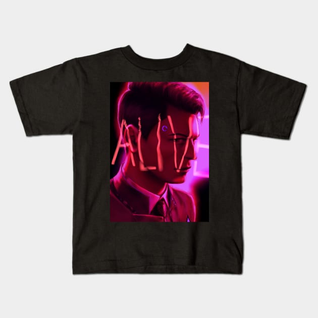 Alive - Connor Ver. 4 Kids T-Shirt by ParrotChixFish